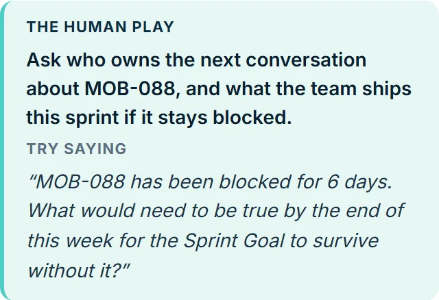 The Human Play box: the move and the words to say
